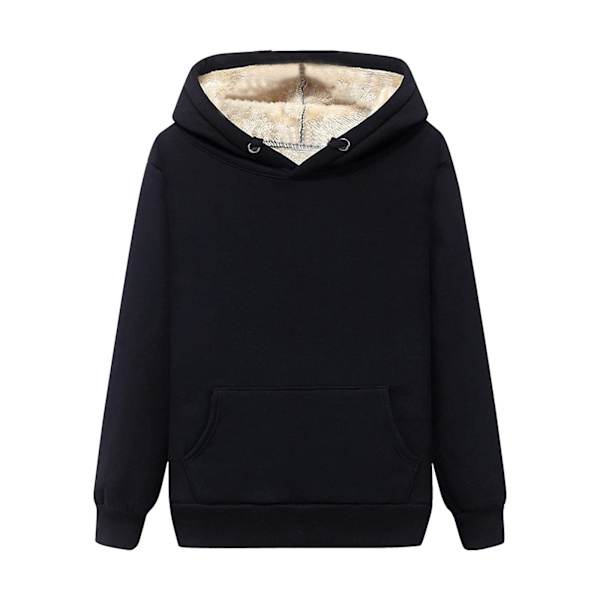 Womens Casual Vinter Varm Fleece Sherpa Foret Pullover Hættetrøje Bl