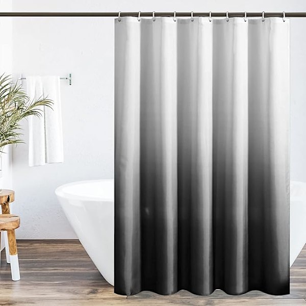 Polyester bruseforhæng 120 x 180 cm, digitalt trykt bruseforhæng med vægt, anti-skimmel, vandtæt, vaskbart, til brusebad og badekar, Gr