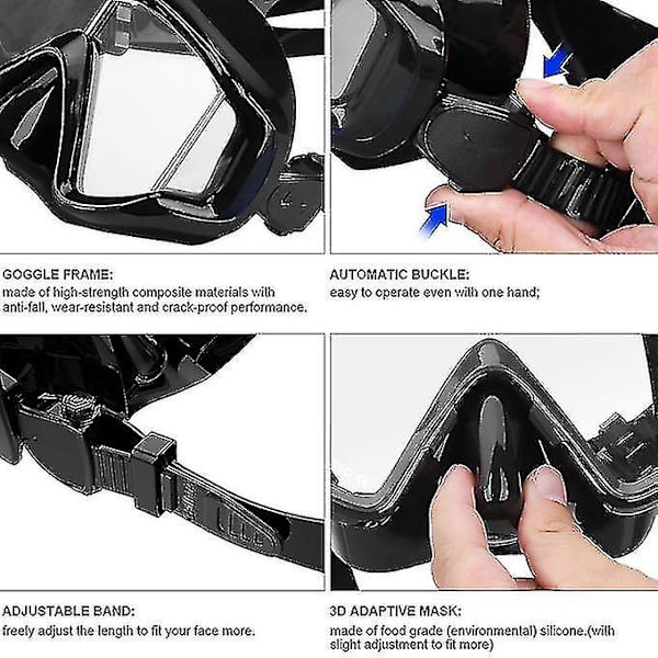 Silica Gel Dykmask Simglasögon Dykutrustning För Vuxna