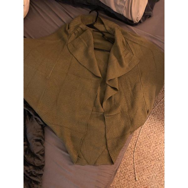 Dam Kimono Fladdermus Stickad Lös Oversize Wrap Cardigan Tröja khaki M
