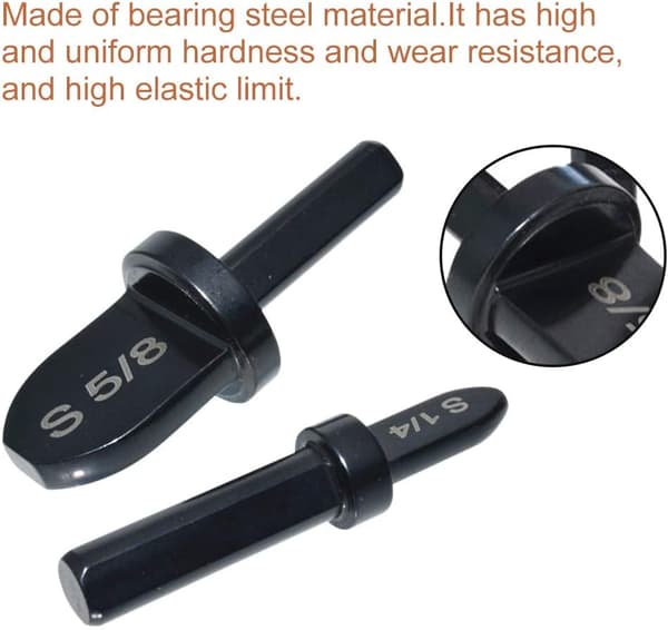 Swaging Tool Drill Bit Set, 6Pcs Bærbar Kobberrør Swaging Tool Drill Bits Set med 7/8\", 3/4\", 5/8\", 1/2\", 3/8\", 1/4\"