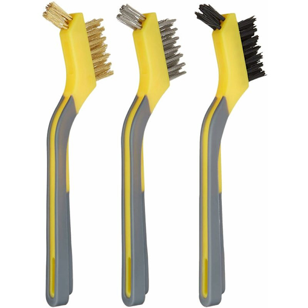 Mini børster i et sæt med 3 Versailles rustfrit stål med et ergonomisk han