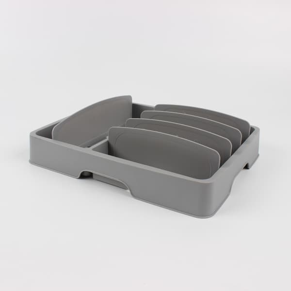 Harmaa bambu modulaarinen aterintaso