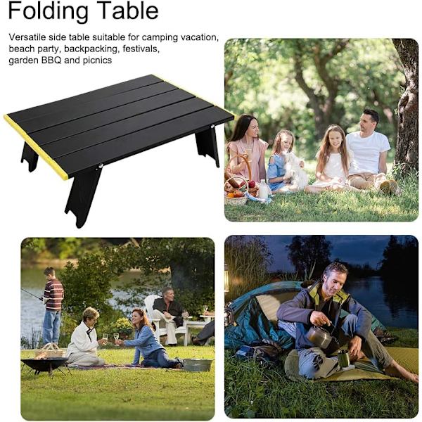 Campingbord, hopfällbart, bärbart, aluminium, mini, kompakt, för camping, picknick, utomhus, resor, strand