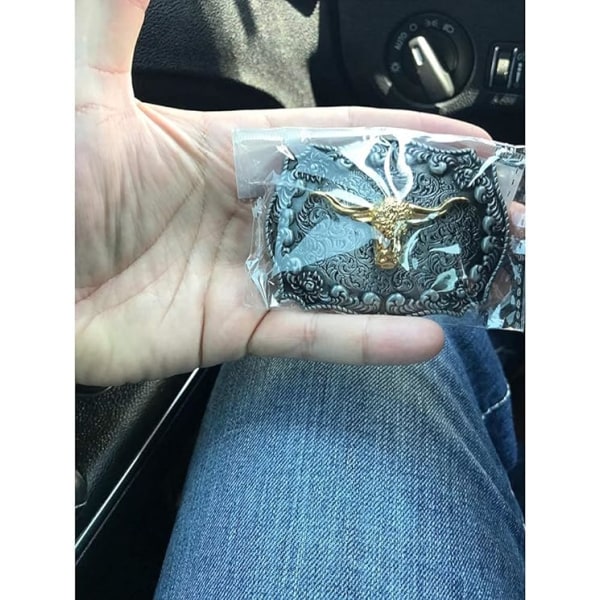 Western Belt Buckle, A-longhorn Bull, One Size