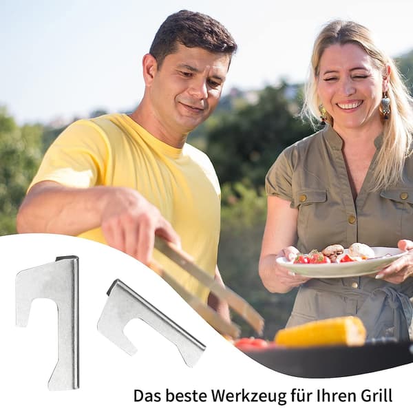Sett med 3 universelle rustfrie ståldistanser for grill