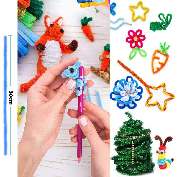 Craft kit - Piprensare, rörliga ögon, flerfärgade bollar