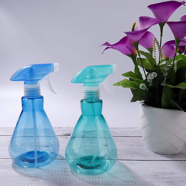 Sprøjteflasker 500ml Plastik Fin Mistet Sprøjte Tomme Sprøjteflasker til Rengøring Havearbejde og Mad 2 stk