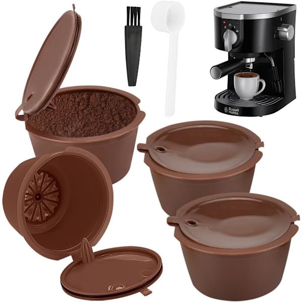 4 st återanvändbara kaffekapslar, återanvändbara kaffepads