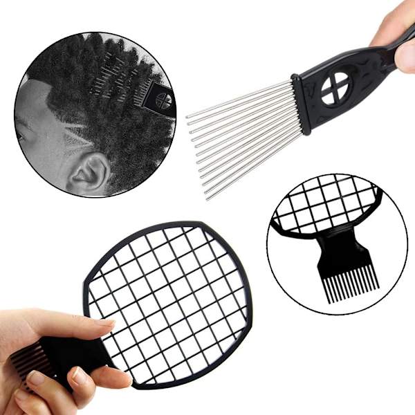 Twist Curl Sponge 4-pack Afro Twist Hårsvamp Afro Hårkam Hårsvamp Afro Metallkam Afro Twist Hårsvamp för Afro Frusit Hår