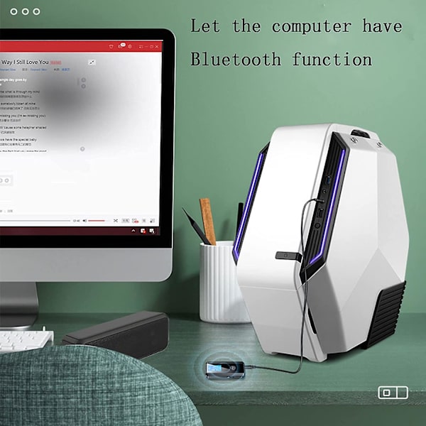 Bluetooth 5.0 Sender Modtager Trådløs Bluetooth Adapter 2-i-1, LED-skærm Aux