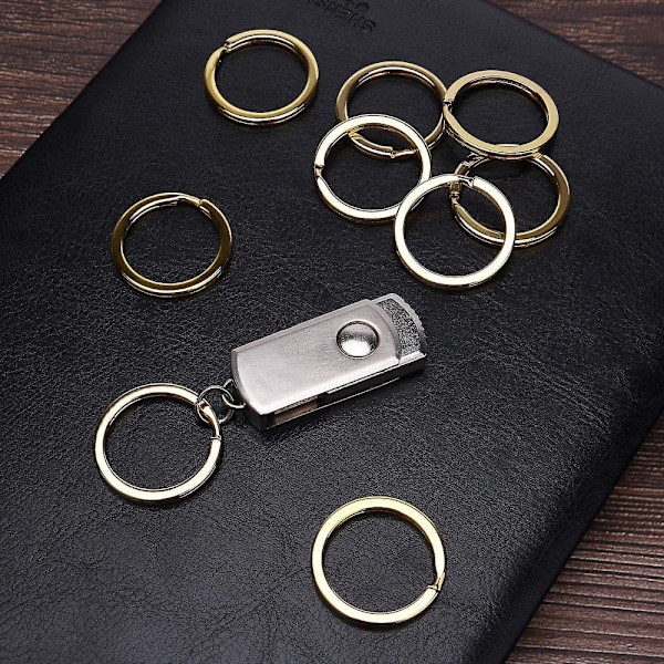 50 stk. Flade Nøgleringe Metal Split Ring Til Nøgleorganisation, Smykkefremstilling, 1 tomme