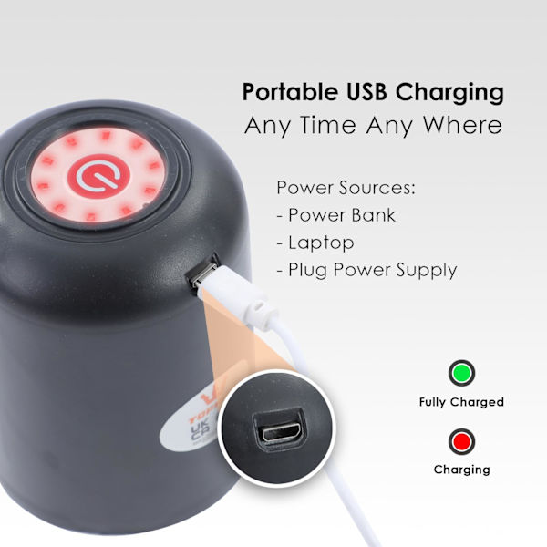 2 kappaleen vesipullopumppu, kannettava USB-lataus automaattinen sähköpullo