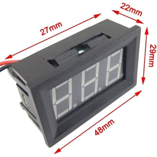Nyt LED digitalt displaypanel 30V 0,36 tommer tretråds voltmeter DC voltmeter