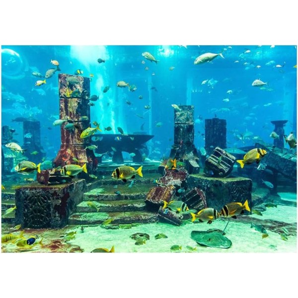 Akvarium baggrund undervandsplakat PVC koral akvarium dekoration væg S