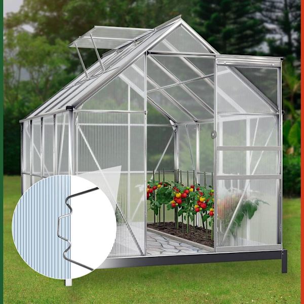 Glasclips kompatible med drivhus i rustfrit stål, 50 stk., til fastgørelse af polycarbonatplader, drivhusclips, klemmer W