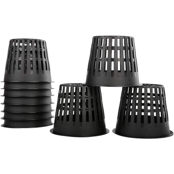 10 stk. Hydroponiske kopper i plast, netkopper, potter, orkidéer, hydroponiske beholdere