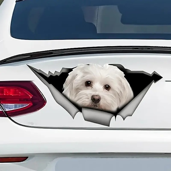 Bilsticker Dekal 15cm(5.9inch) Hvit 3D Reflekterende Klistremerke Revet Bilsticker