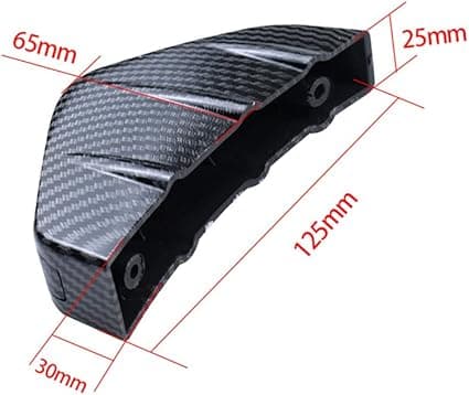 4PCS Car Rear Bumper Spoiler Diffuser, Shark Fin Diffuser Universal Rear Bum