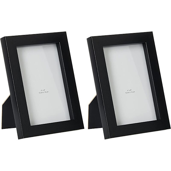 Fotoram 10 x 15 cm Svart Set om 2