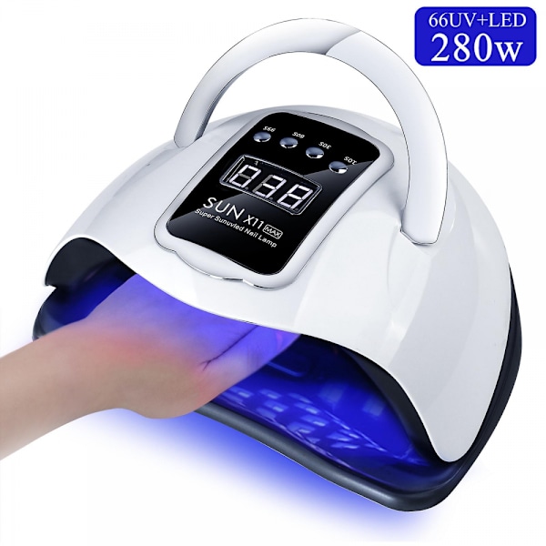 SUN X11 280W 66UV LED-nagellampa Gelnaglar Snabbtorkande torktumlare för händer och fötter