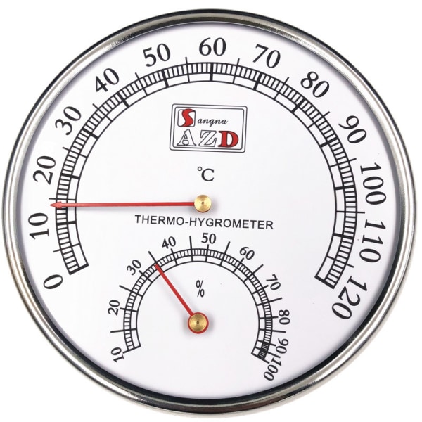 Badstue Romtermometer Hygrometer, Celsius Meter Monitor for Workshops, Swi