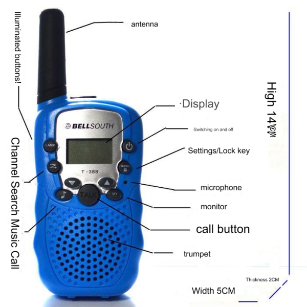 Walkie-talkies för barn 3-pack, radioleksaker för pojkar och flickor