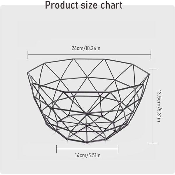 Metall Fruktskål Multifunksjonell Jern Fruktkurv Dekorativ Kurv Oppbevaring