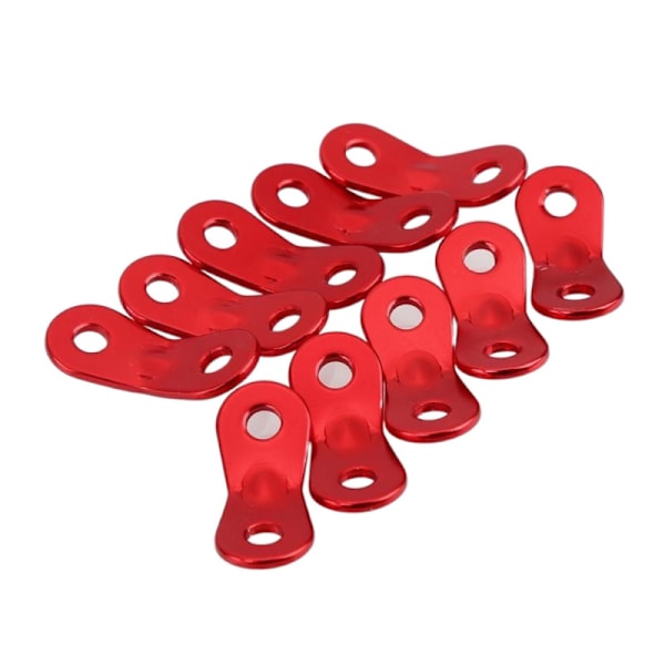 30 stk. Campingtovspændere Aluminium Legering Holdbar Telttouvsjustering Anti-Slip til Telttarp Vandreture, Rød, 3,9 * 1,6 cm