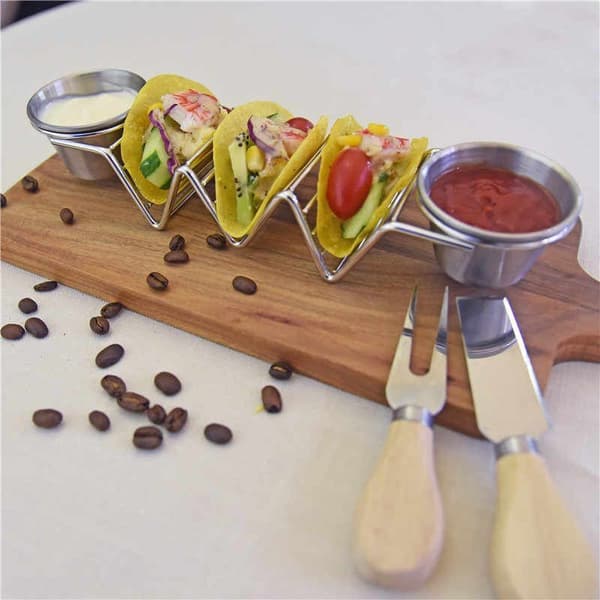 Uppgradera Taco Shell Stand Up Holders - Premium Rostfritt Stål Tacobricka med