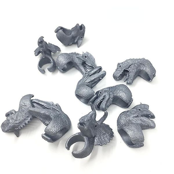 10 st Dinosaurie Finger Set Dinosaurie Ring Leksak Fingerdocka Rolig Fingerdocka Finger Set
