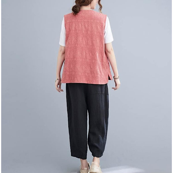 Løs V-hals Vest, Litterær Retro Vest, Casual Tynd Frakke Kvinder