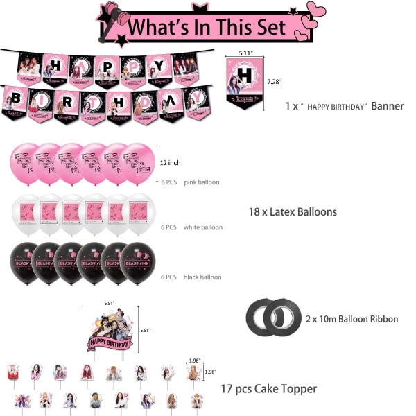 Blackpink Party Supplies For Fans Birthday Party Decorations - 1 Party Bann