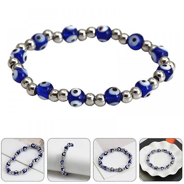 Evil Eye Bracelet Elastic Crystal Eye Beads Bracelet Gift For Men Women Girls