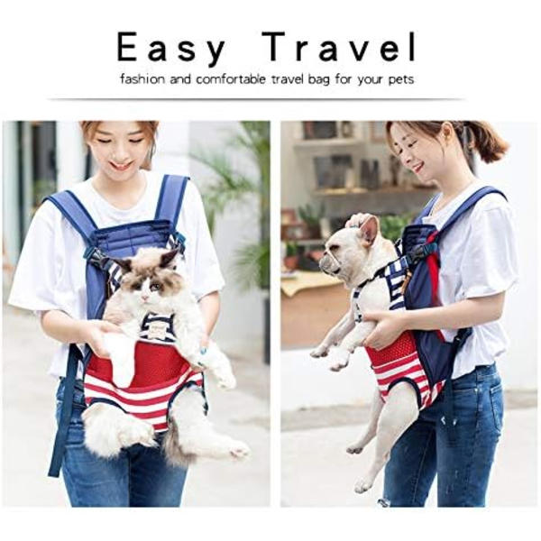 1 PC Pet Carrier Backpack for Small Medium Dogs Cats,Adjustable Pet Front B
