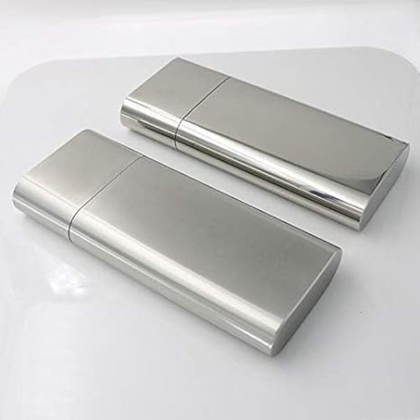 Rustfrit stål tredobbelt cigar etui cigar rør lomme cigarholder