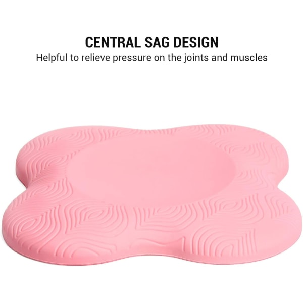 2 Pack Yoga Knäskydd Extra Tjocka För Knän Armbåge Handledsskydd Pilates Knäskydd Rosa