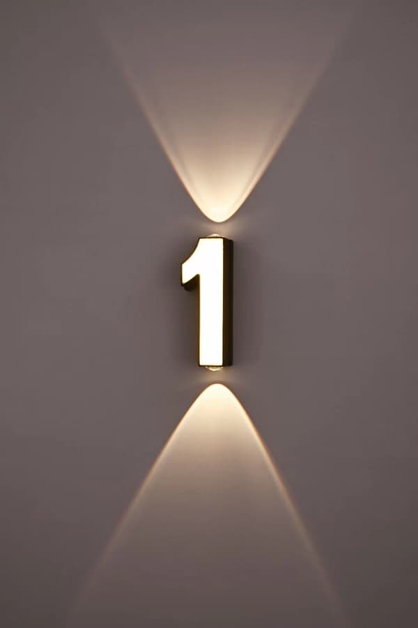 LED-husnummer, LED-gatunummer Modern husnummer Hotellnummer