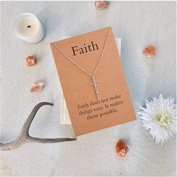 Faith Cross Halsband för kvinnor Religiösa gåvor för kvinnor Christia