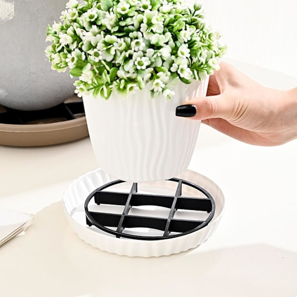 20 st plastblomkruka hål nätkudde, rund bonsai kruka bottennätmatta nät för trädgårdsdräneringsnät hål skärmar, (4,7 tum-S)