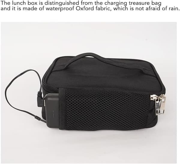 Bärbar Ugn Värmande Matlåda, USB-uppvärmd Matlåda, med Aluminiumfoliefoder kompatibel för Kontor Arbete Picknick