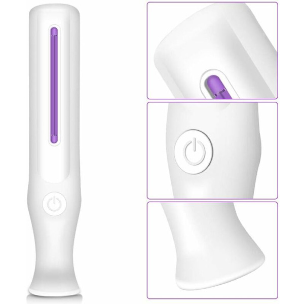 UV-germicidlampa, bärbar ultraviolett ljuskvalsterdödande lampa, Mini Ultraviolet Mite Killer Rod för kläder, leksaker, matta, dator