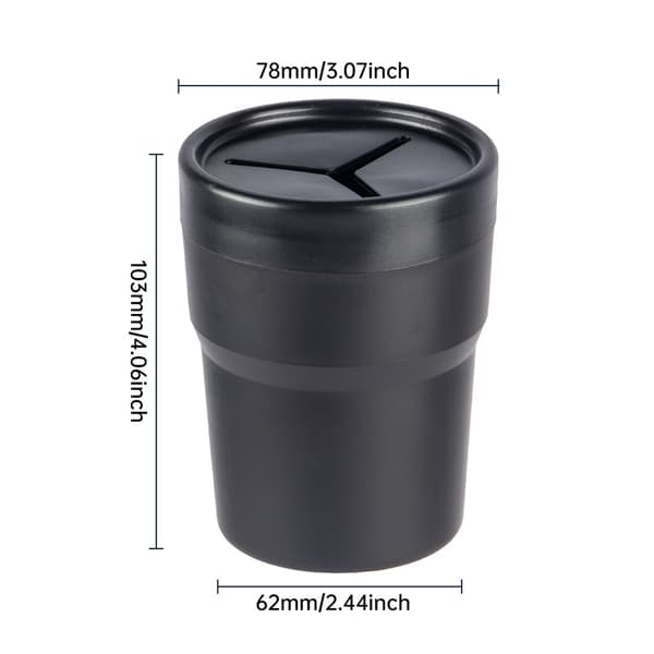 2 stk. Mini PVC Bil Penholder Møntpung Kopholder Sort