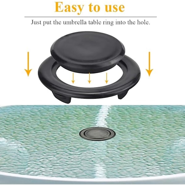2 stk. parasol bord hulring 42mm hulbeskytter terrassebord anti