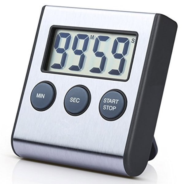 Kök timer med stor LCD-display, digital kökstimer för