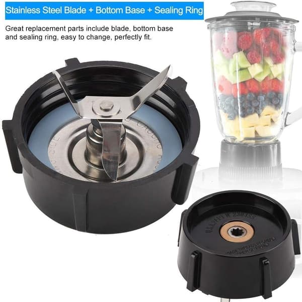 3-pack reservdelar för blender, rostfritt stål Oster-blad, reservbas juicer reservdelar