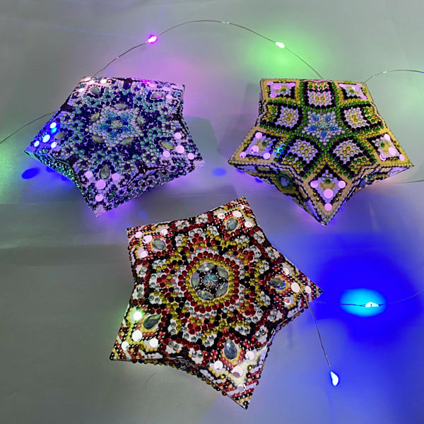 5D DIY Diamantmålning Lampa med LED-lampor för Kristallritning
