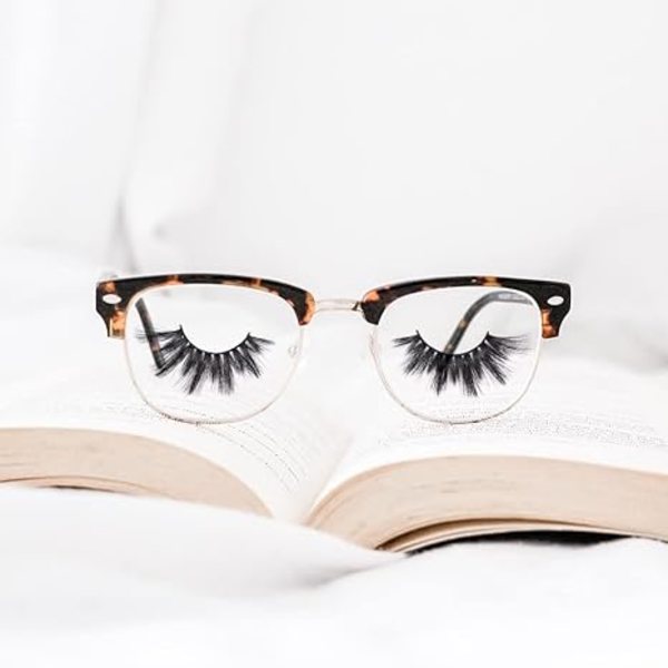 Falska minkfransar Naturlig look Fluffy Fake False Eyelashes 3d Wispy Lashes Long Lashes Bulk för kvinnor
