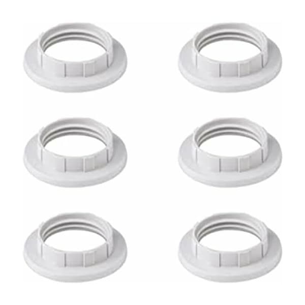 Ersättningsringar för E14-skärm - Triomphe Plast - 28mm - Vit 6-pack