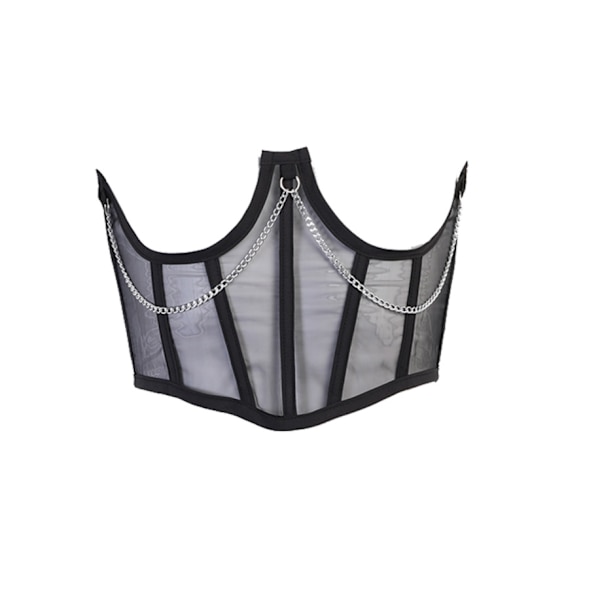 Korsetter för kvinnor Sexig Underbust Gotisk Topp Shaper Modellering Strap